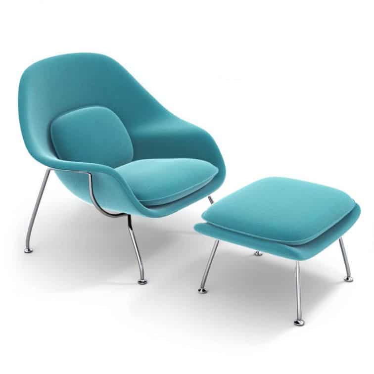 turquoise womb chair